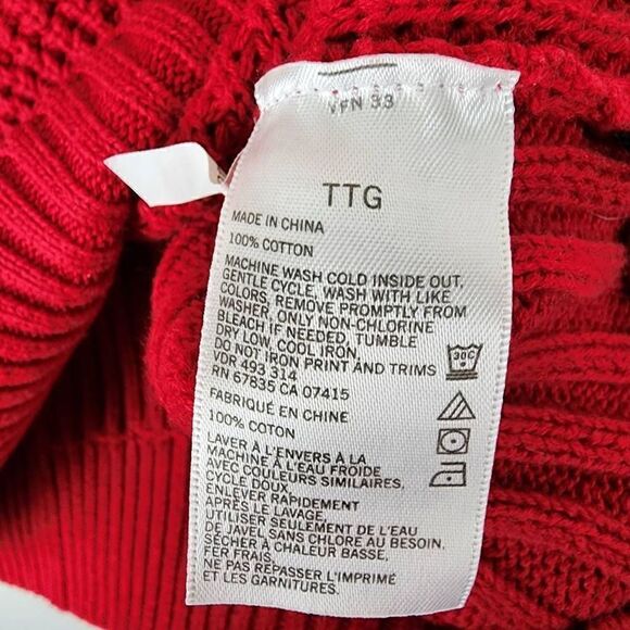 Nautica Men's Red Long Sleeve Knitted Pullover Sweater Size 2XL - Picture 10 of 11